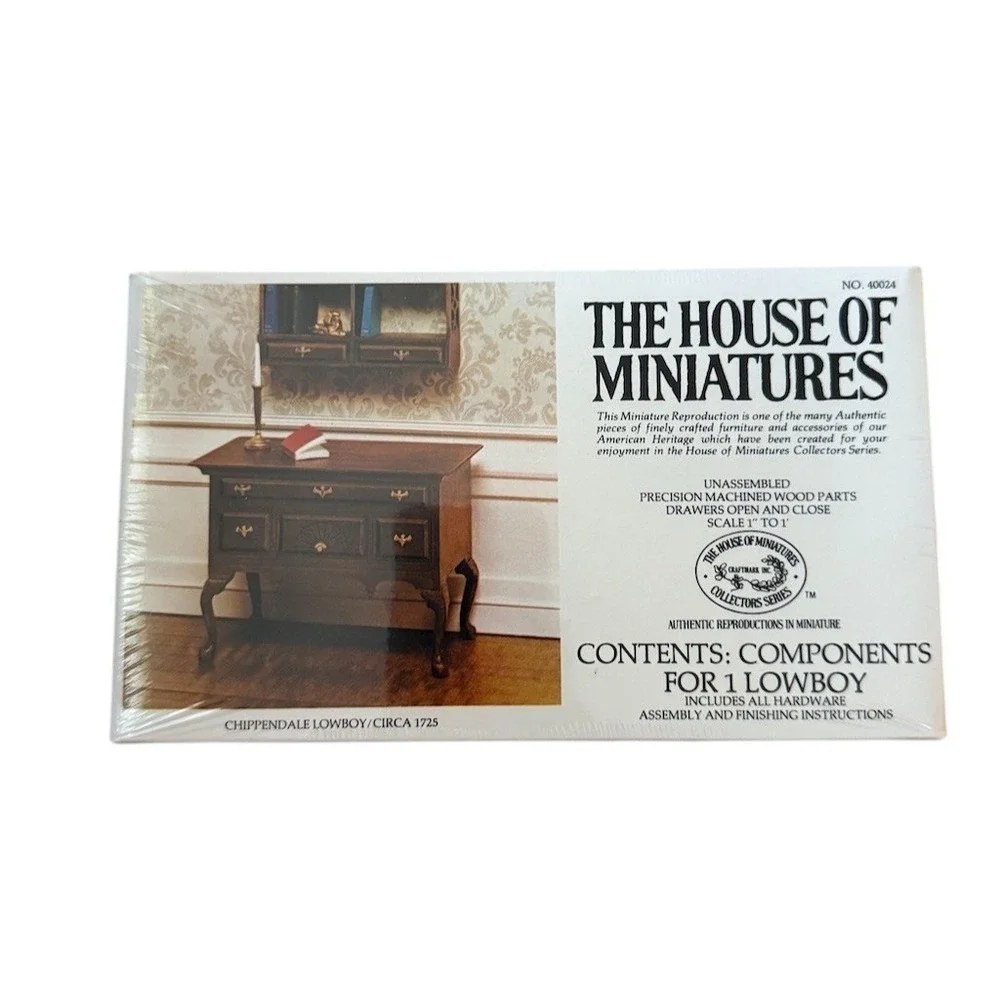 House of Miniatures Chippendale Lowboy 1:12 Scale Dollhouse Kit